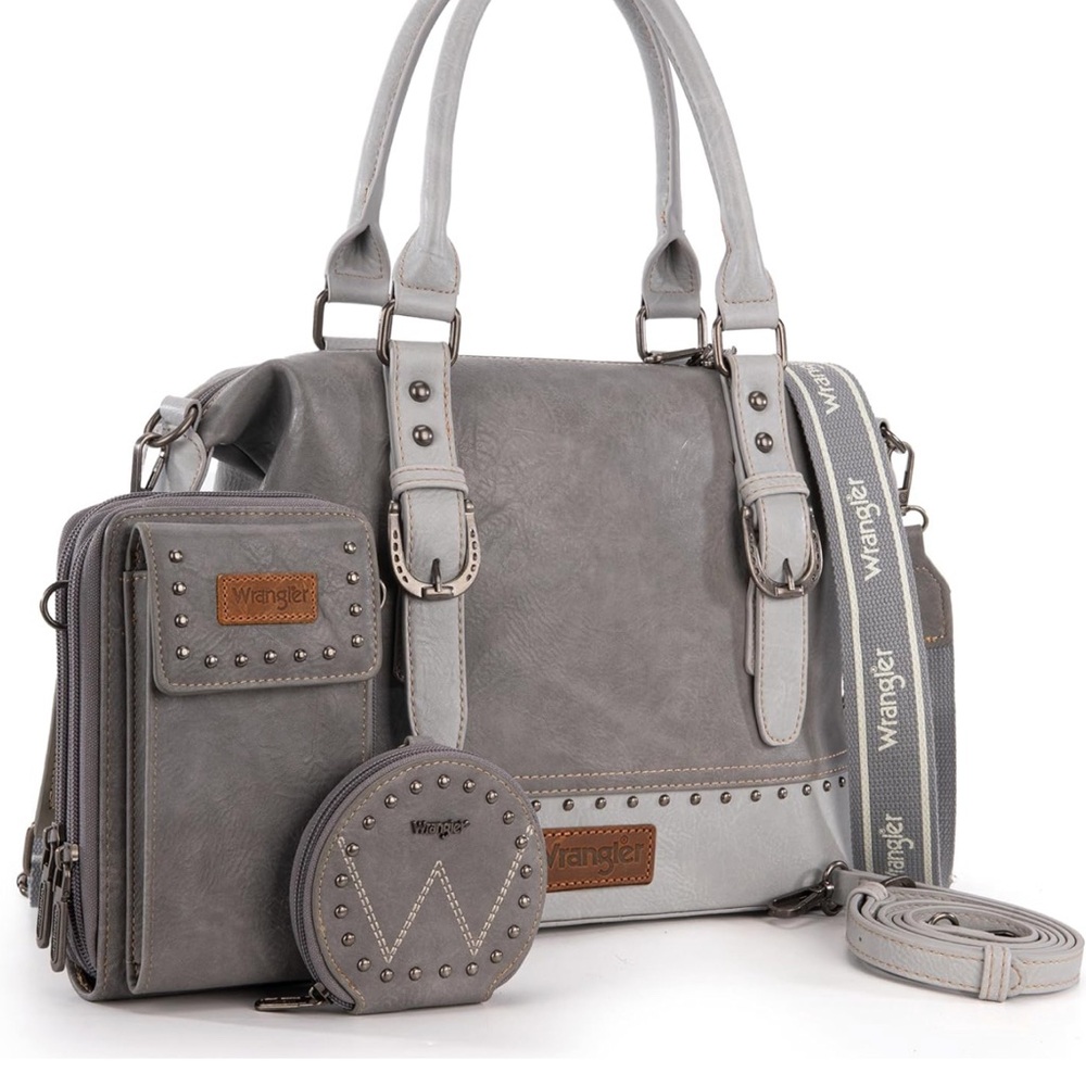 Wrangler Women's Gray Shoulder Bag Trio - Picture 3 of 4
